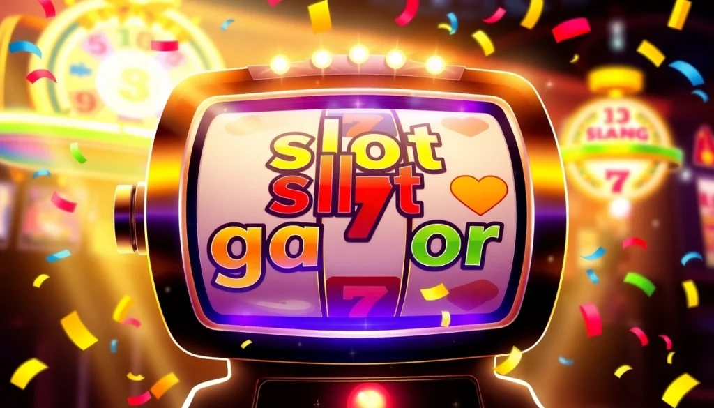 Spin the reels on a vibrant slot gacor machine celebrating big wins with colorful details and festive ambiance.