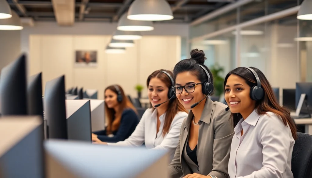 Engaged team members at a call center in Tijuana, showcasing collaboration and professionalism.