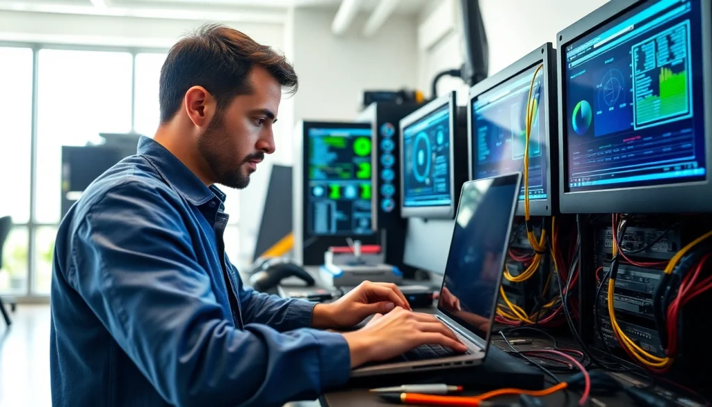 Riparazione computer torino eseguita da un tecnico esperto in un ambiente moderno e professionale.