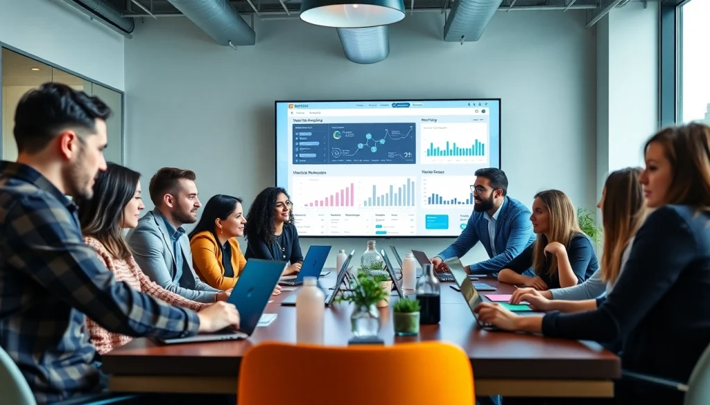 Engage with experts in digital marketing Edmonton at a team brainstorming session.