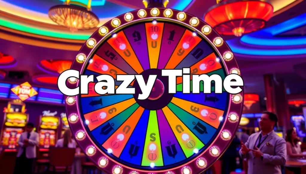 Engaging view of the Crazy Time live game show highlighting estrazioni crazy time in an interactive environment.