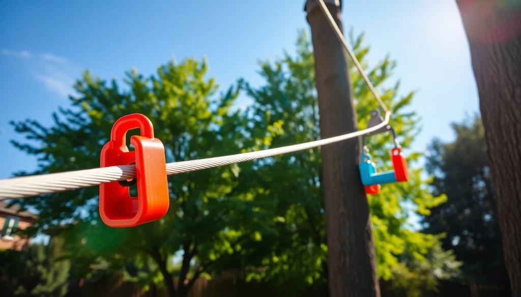 Install a safe and fun ZIP WIRE KIT for thrilling backyard adventures with family.