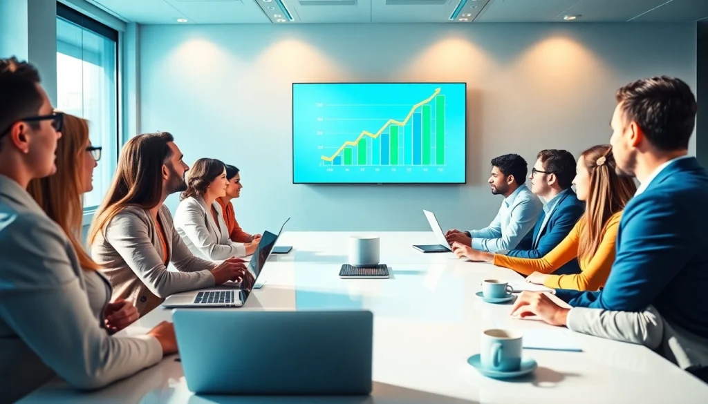 Consultants from Quickplus Business Consultants collaborating around a modern conference table.