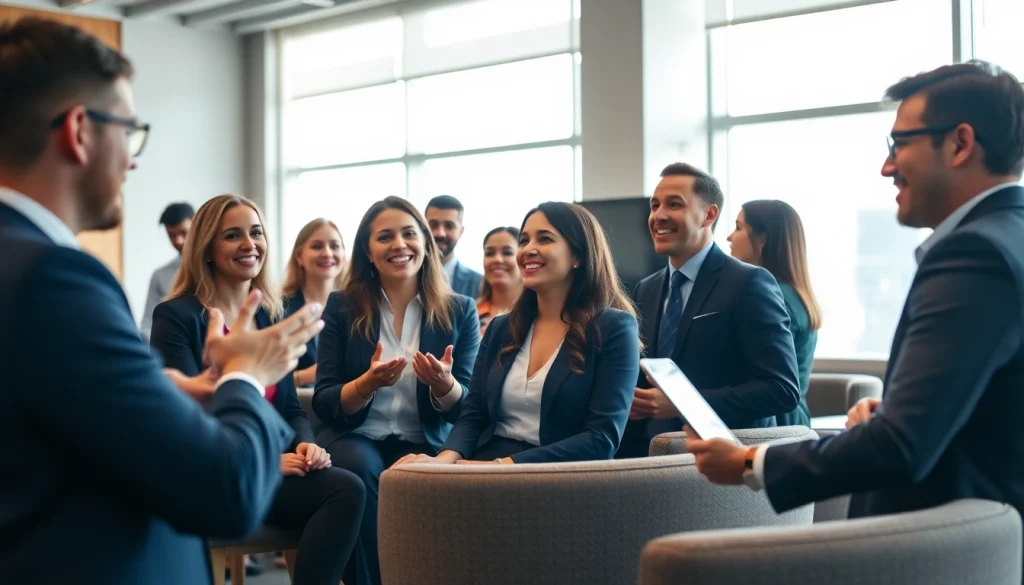 Engage in Miami Corporate Event Videography Photography showcasing professionals in a vibrant conference environment.
