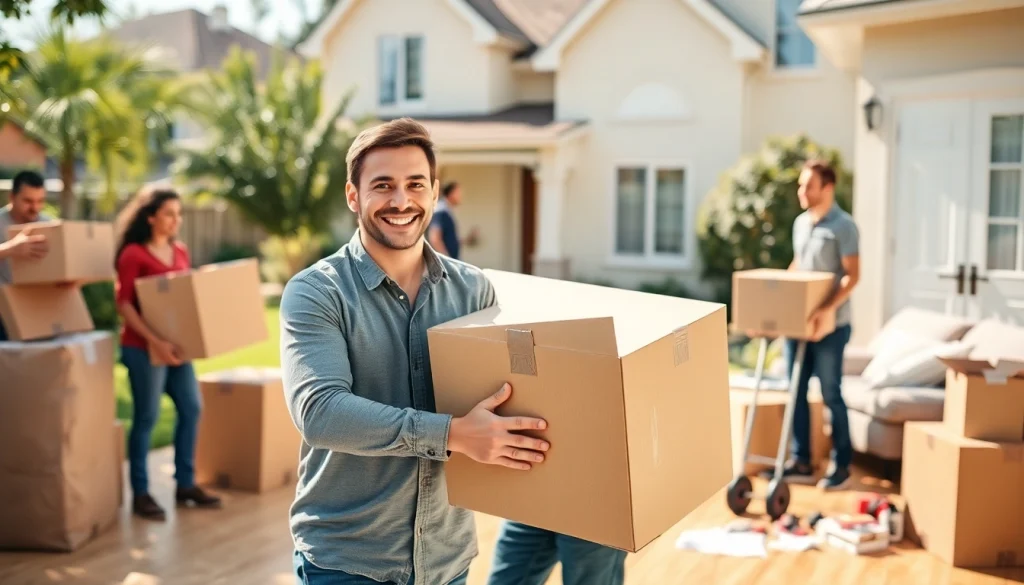 Helping with a move by professional movers from https://bennettsmoving.com/ illustrates careful handling of personal belongings.