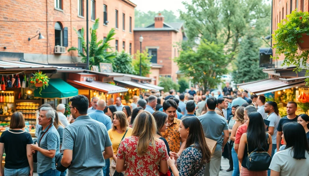 Engaging locals enjoying a vibrant community gathering in their neighborhood.
