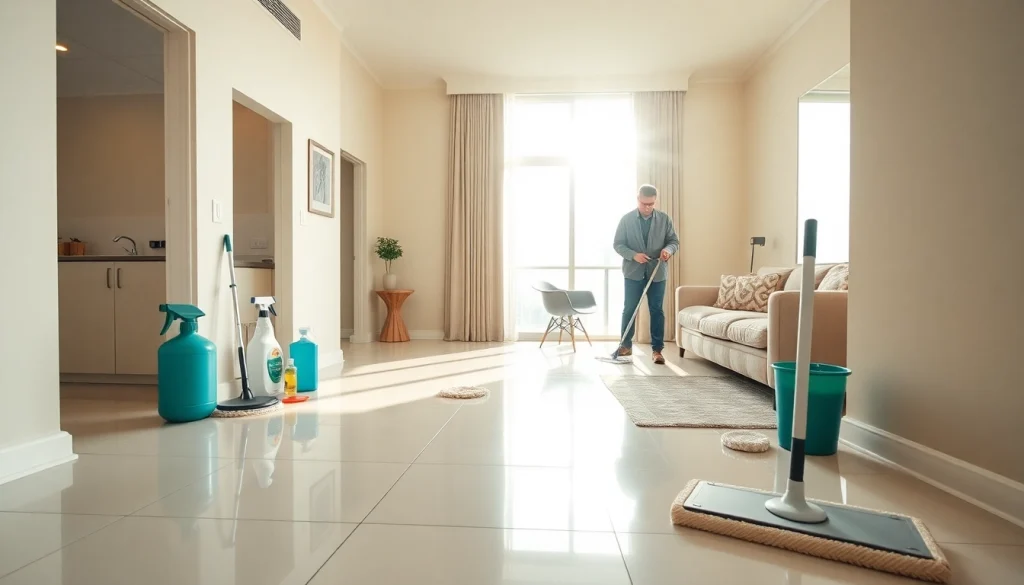 Enhance your bond cleaning Brisbane experience with professional services in a sunlit apartment.