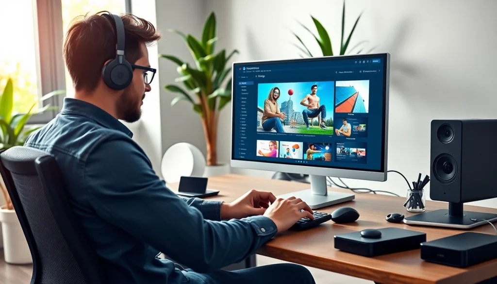 Capture using website screenshot API showcasing modern developer workspace with vibrant screens.