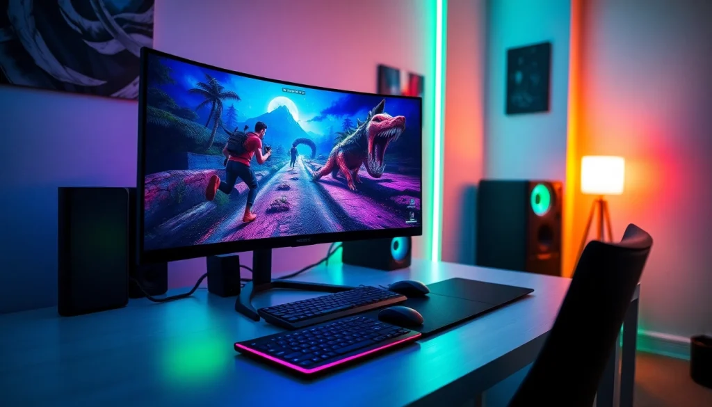 Samudera digital matador168 dengan setup gaming yang menakjubkan dan atmosfer energi tinggi.