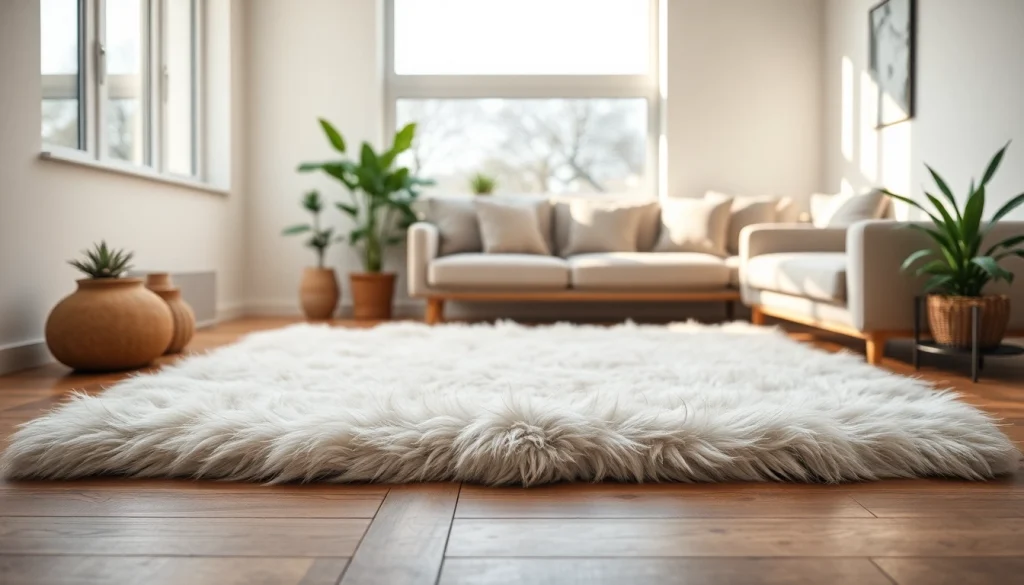 Enhance your home decor with a luxurious double sheepskin rug that offers warmth and style.