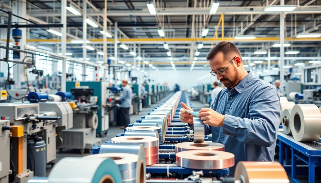 Visual representation of a dedicated tape manufacturer producing high-quality adhesive tape.