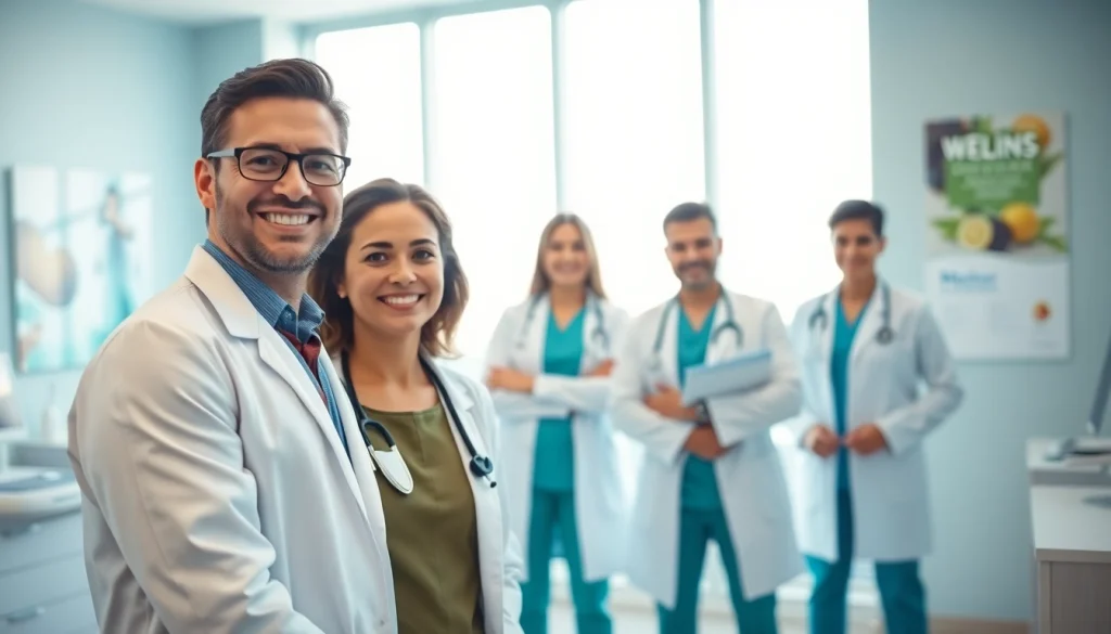 Engaged las vegas concierge doctors providing personalized healthcare solutions in a modern clinic.