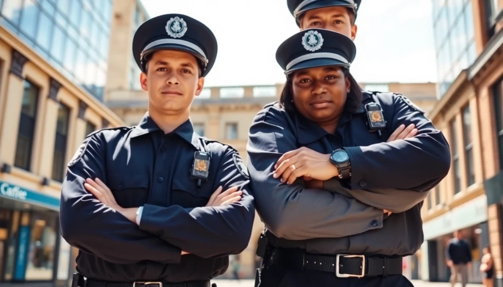Security Guards Cheltenham providing vigilant protection in an urban environment.