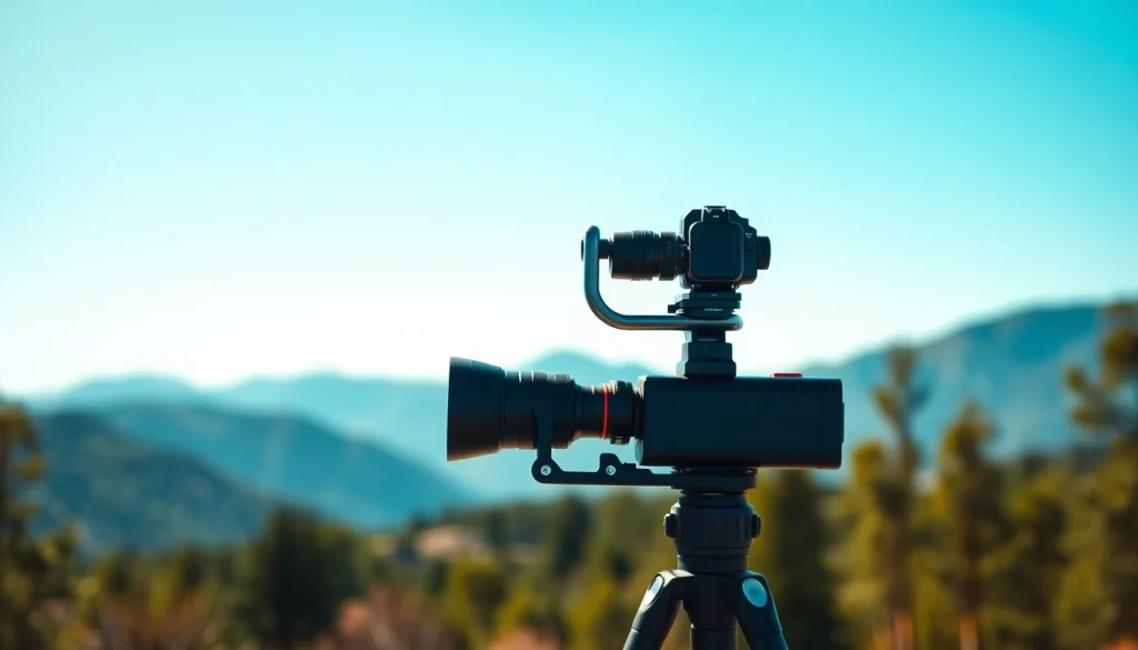 Capture stunning footage with a versatile Camera Stabilizer featured outdoors, perfect for filming adventures.