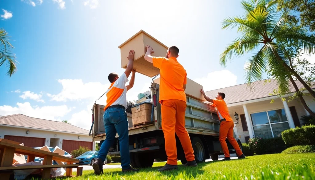 Efficient junk removal service clearing clutter in Florida for residential spaces.