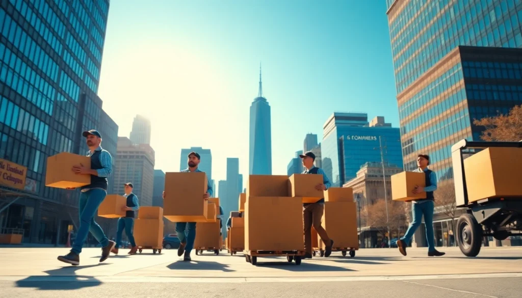 Hire the best movers NYC showcasing professional teamwork and efficiency during a city move.