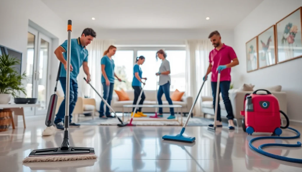 Bond cleaning Logan team effectively cleaning a bright and tidy residential space.