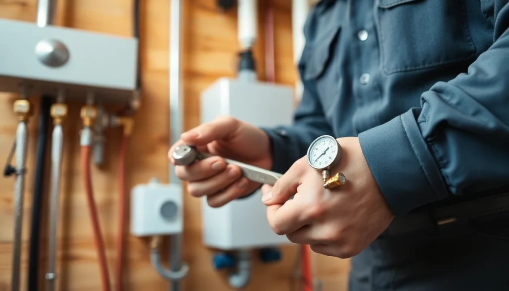 Skilled gas engineer bristol installing heating system equipment with precision.