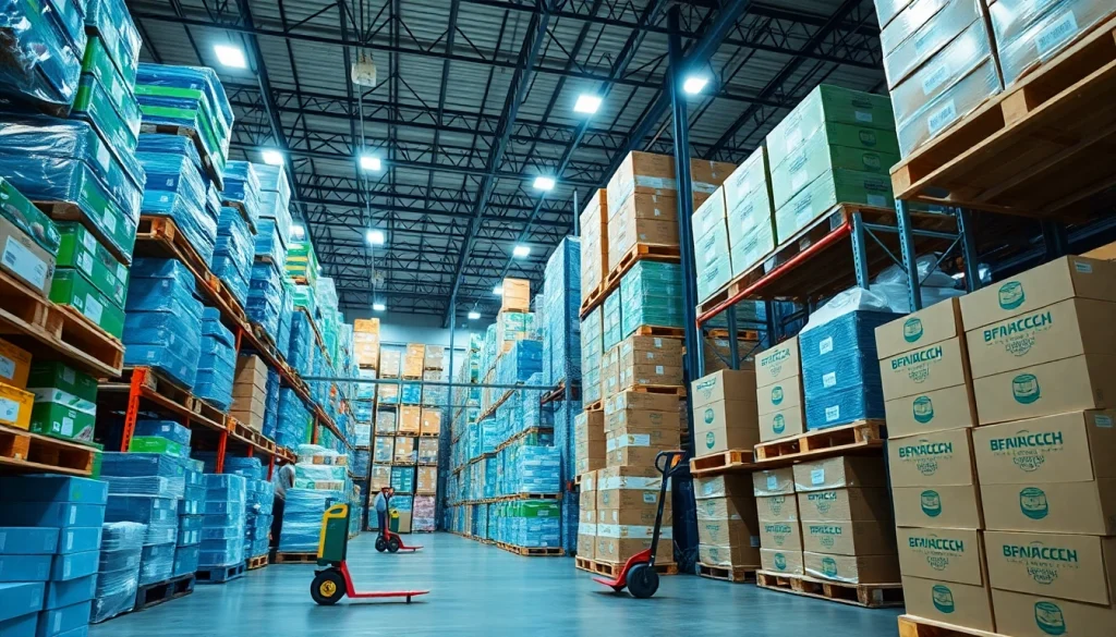 Maximize profit with organized inventory in a vibrant amazon wholesale warehouse setting