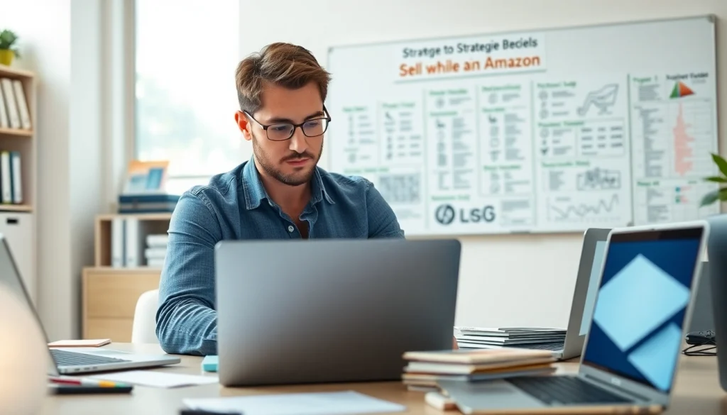 Analyze strategies for selling wholesale on amazon in a productive office setting.