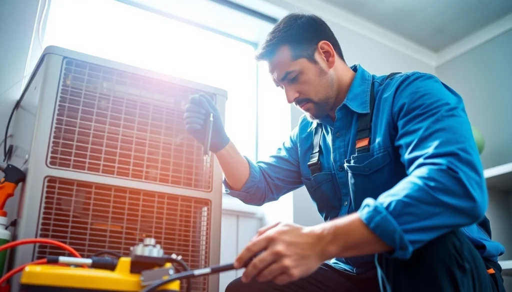Expert HVAC technician performing ac repair in Mesa AZ with high-quality tools and equipment.