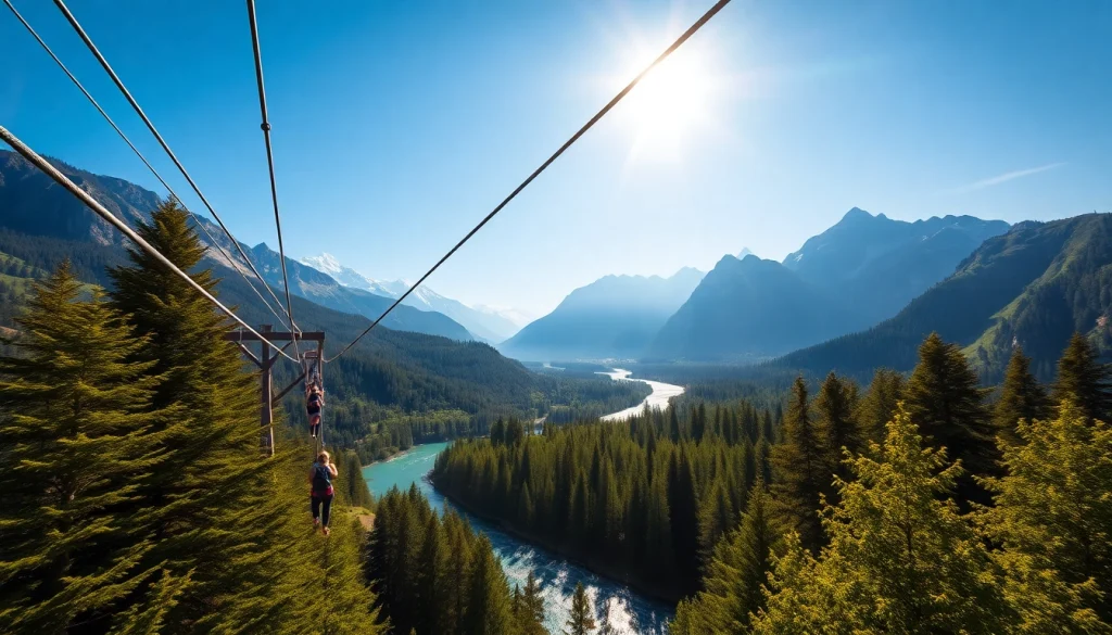 Odkrijte Bovec zipline, najdaljšo jermensko pot v Evropi, med adrenalinskimi skoki nad dolino.