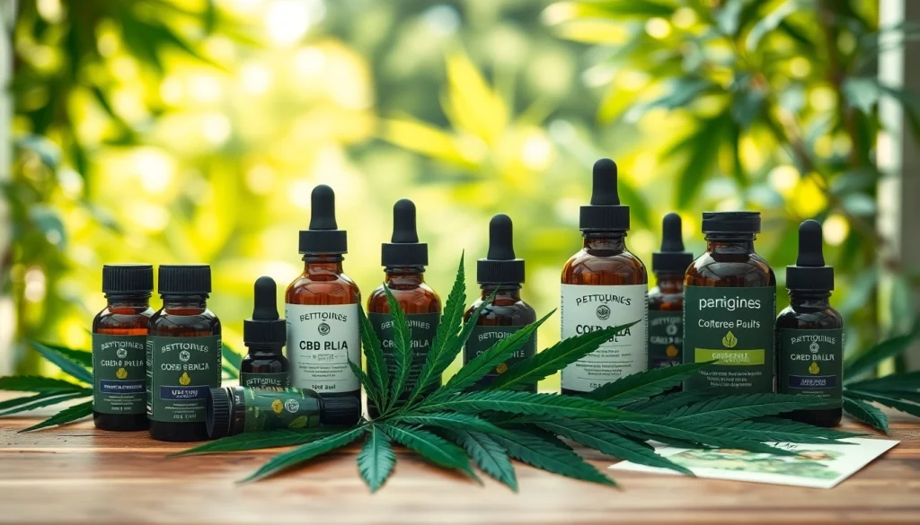 Showcase of CBD UK products highlighting natural health benefits in serene setting