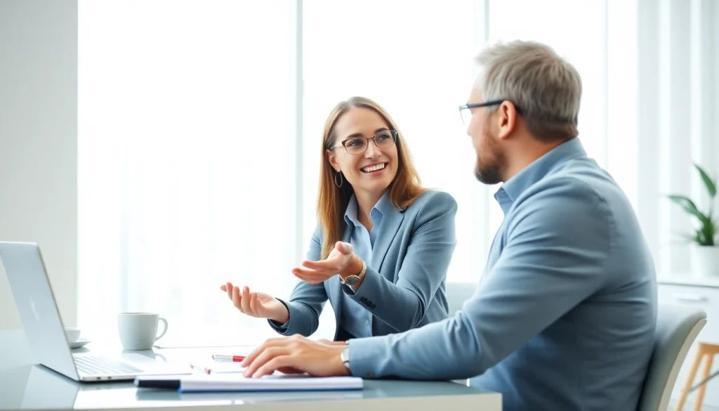 Business coach near me providing mentorship and guidance in an inviting office setting.