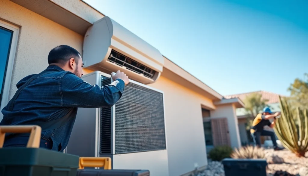 Install high-performance scottsdale ac services with expert technician in a sunny home.